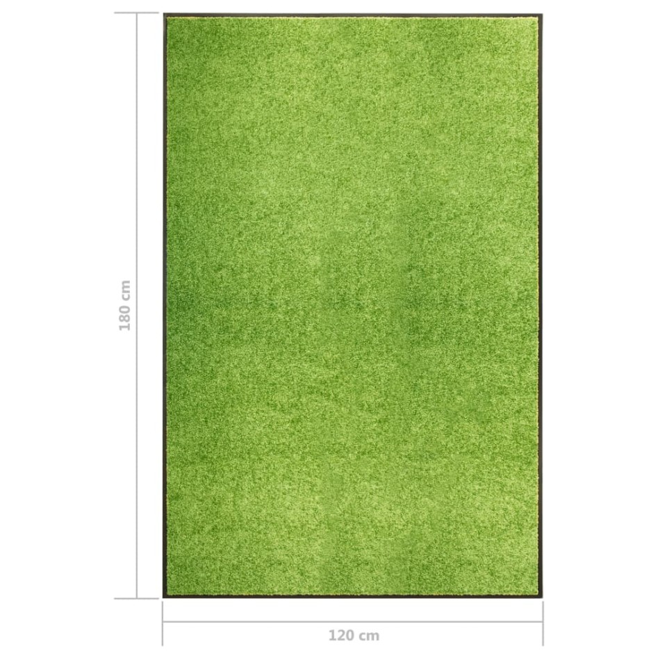Felpudo lavable verde 120x180
