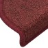 Alfombras de peldaños de escalera 15 uds rojo 56x17x3