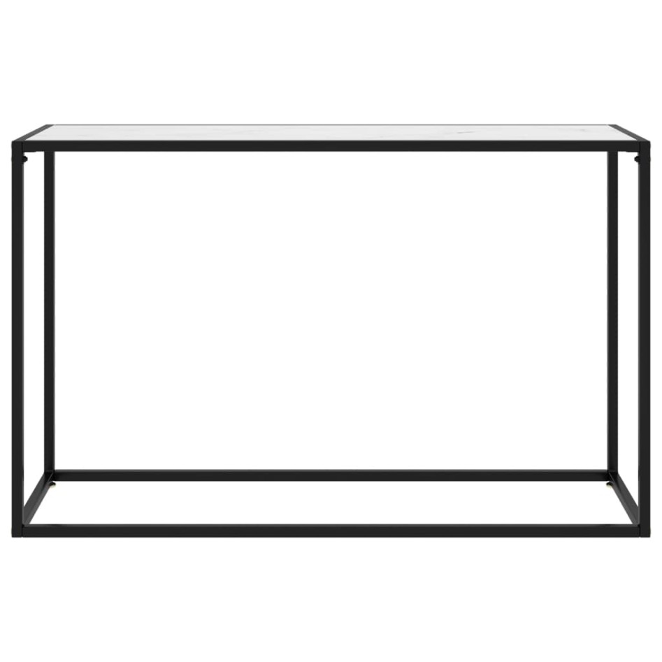 Mesa consola vidrio templado blanco 120x35x75