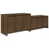 Mueble de TV madera de ingeniería marrón roble 146,5x35x50