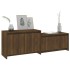 Mueble de TV madera de ingeniería marrón roble 146,5x35x50