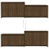 Mueble de TV madera de ingeniería marrón roble 146,5x35x50