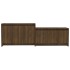 Mueble de TV madera de ingeniería marrón roble 146,5x35x50