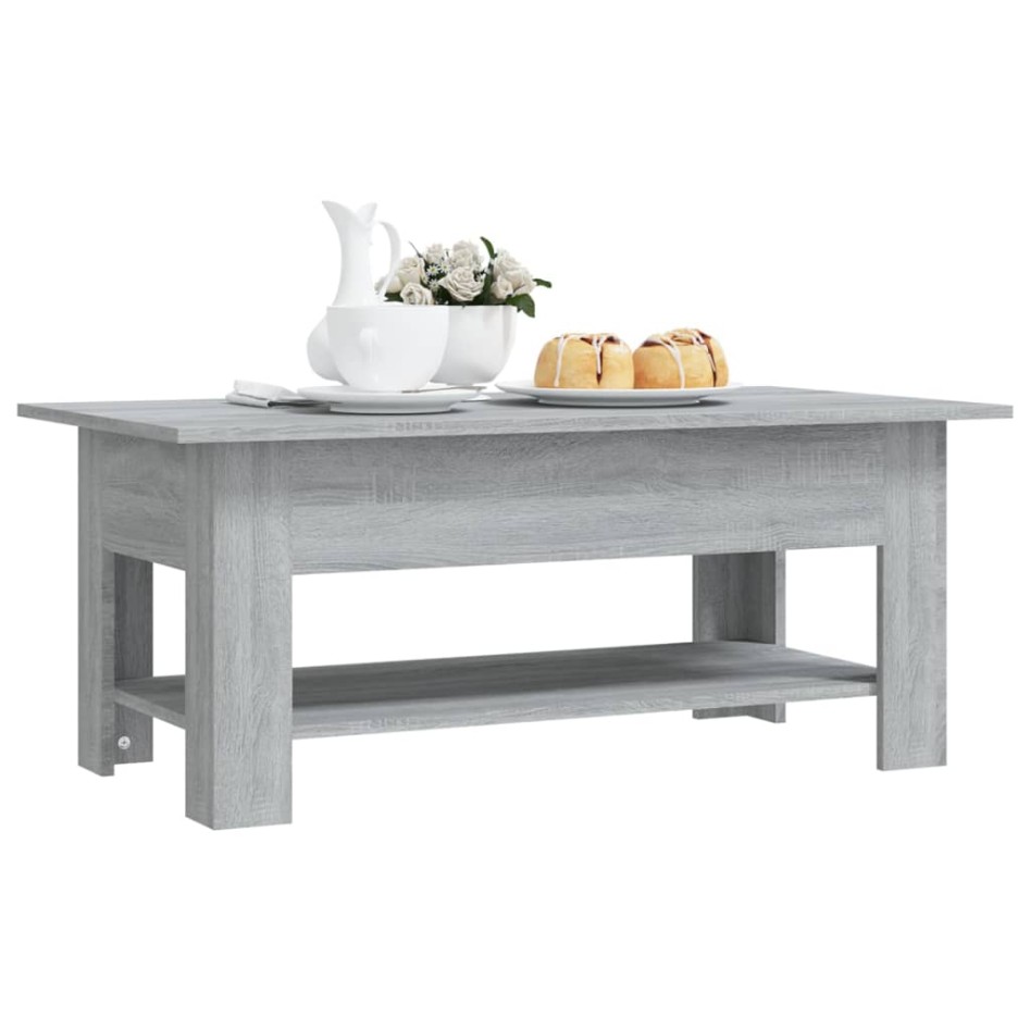 Mesa de centro madera de ingeniería gris Sonoma 102x55x42