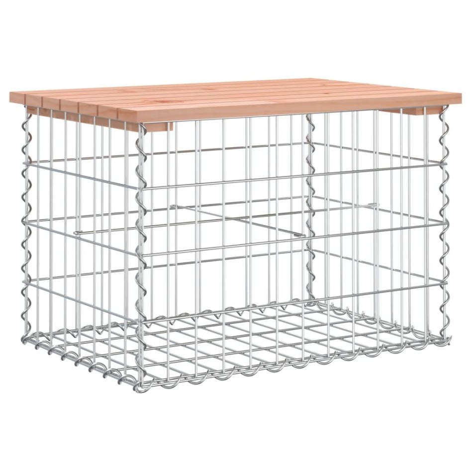 Banco de jardín diseño gaviones madera abeto Douglas