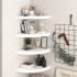 Estante flotante de pared 4 uds MDF blanco brillo 35x35x3,8