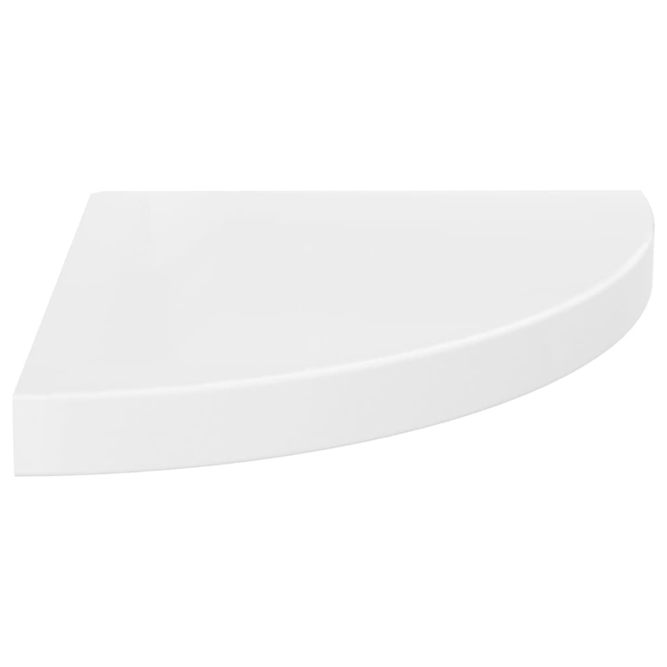 Estante flotante de pared 4 uds MDF blanco brillo 35x35x3,8