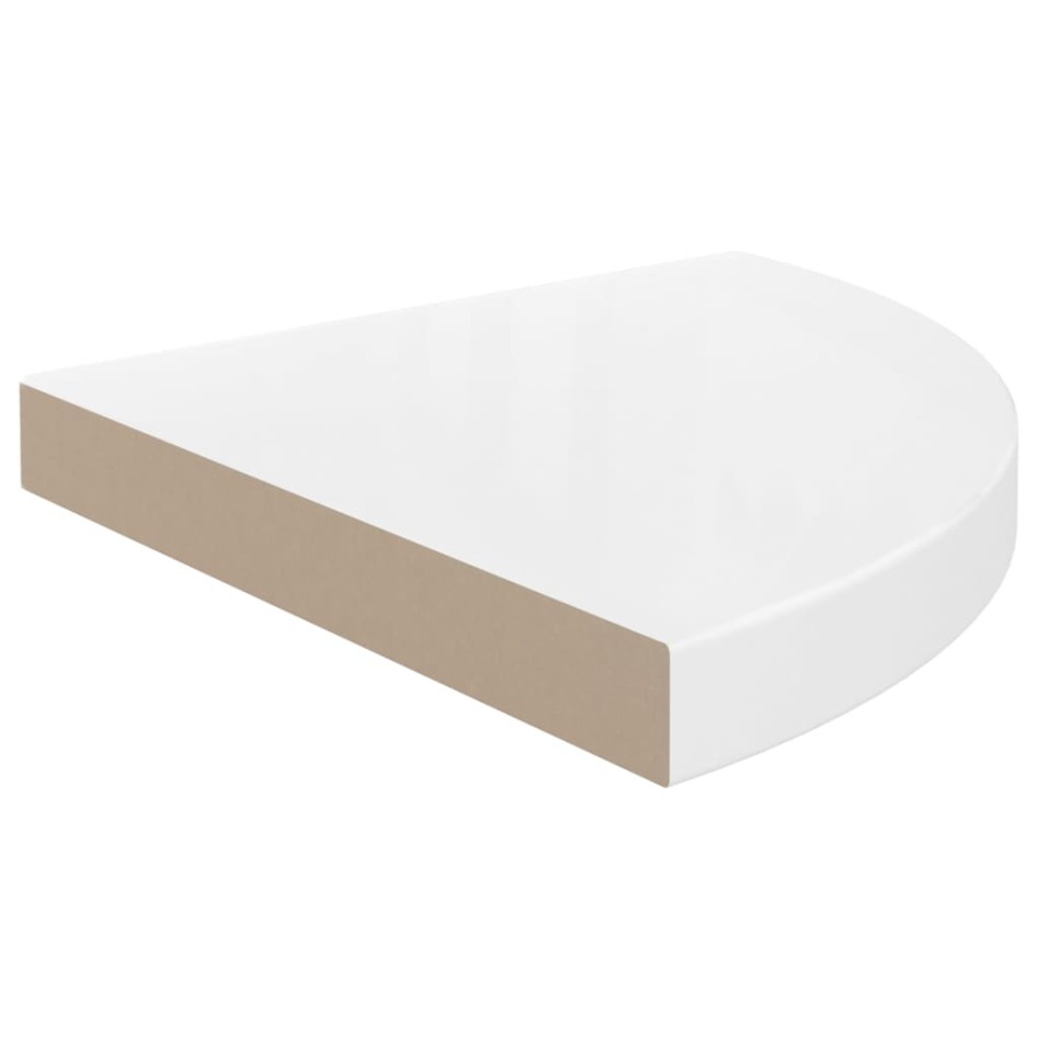 Estante flotante de pared 4 uds MDF blanco brillo 35x35x3,8