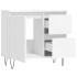 Armario de baño madera contrachapada blanco 65x33x60