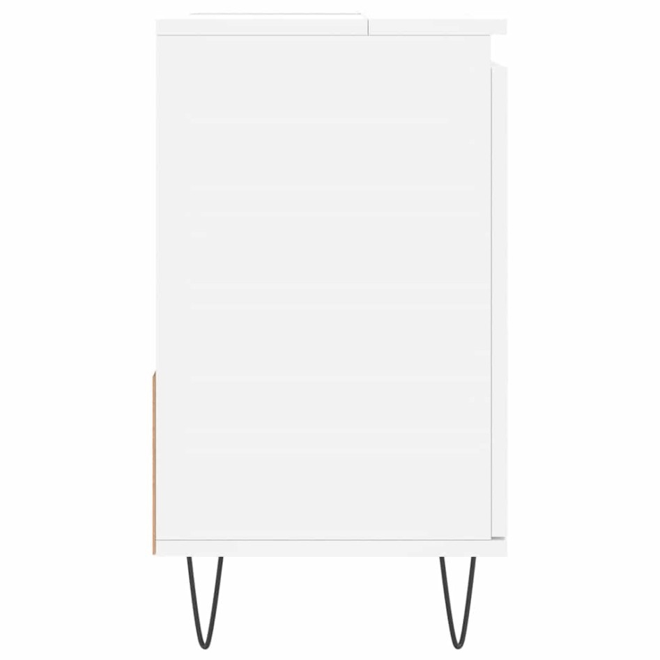 Armario de baño madera contrachapada blanco 65x33x60