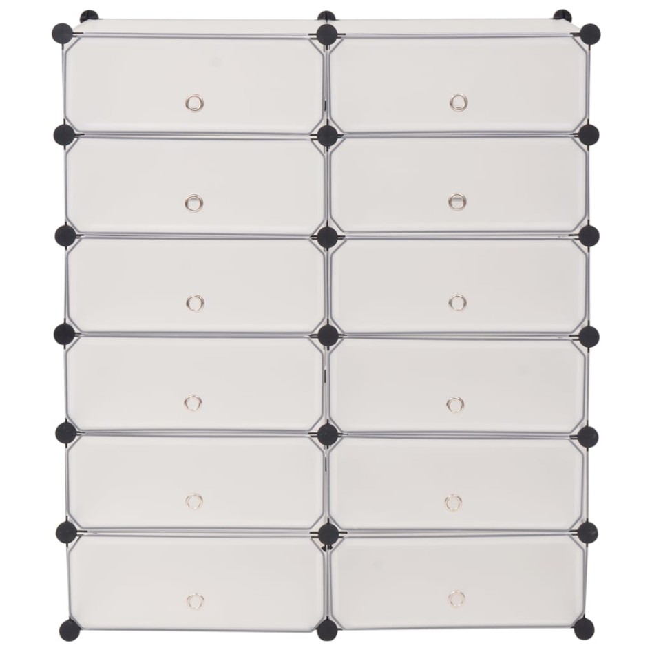 Zapatero apilable con 12 compartimentos