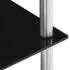 Estantería 6 niveles cristal templado negro 40x40x160