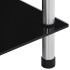 Estantería 6 niveles cristal templado negro 40x40x160
