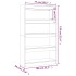 Estantería/divisor madera ingeniería blanco brillo 80x30x135