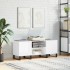 Mueble discos madera contrachapada blanco brillo 121x38x48