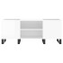 Mueble discos madera contrachapada blanco brillo 121x38x48