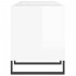 Mueble discos madera contrachapada blanco brillo 121x38x48