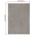 Alfombra rectangular algodón gris 120x180