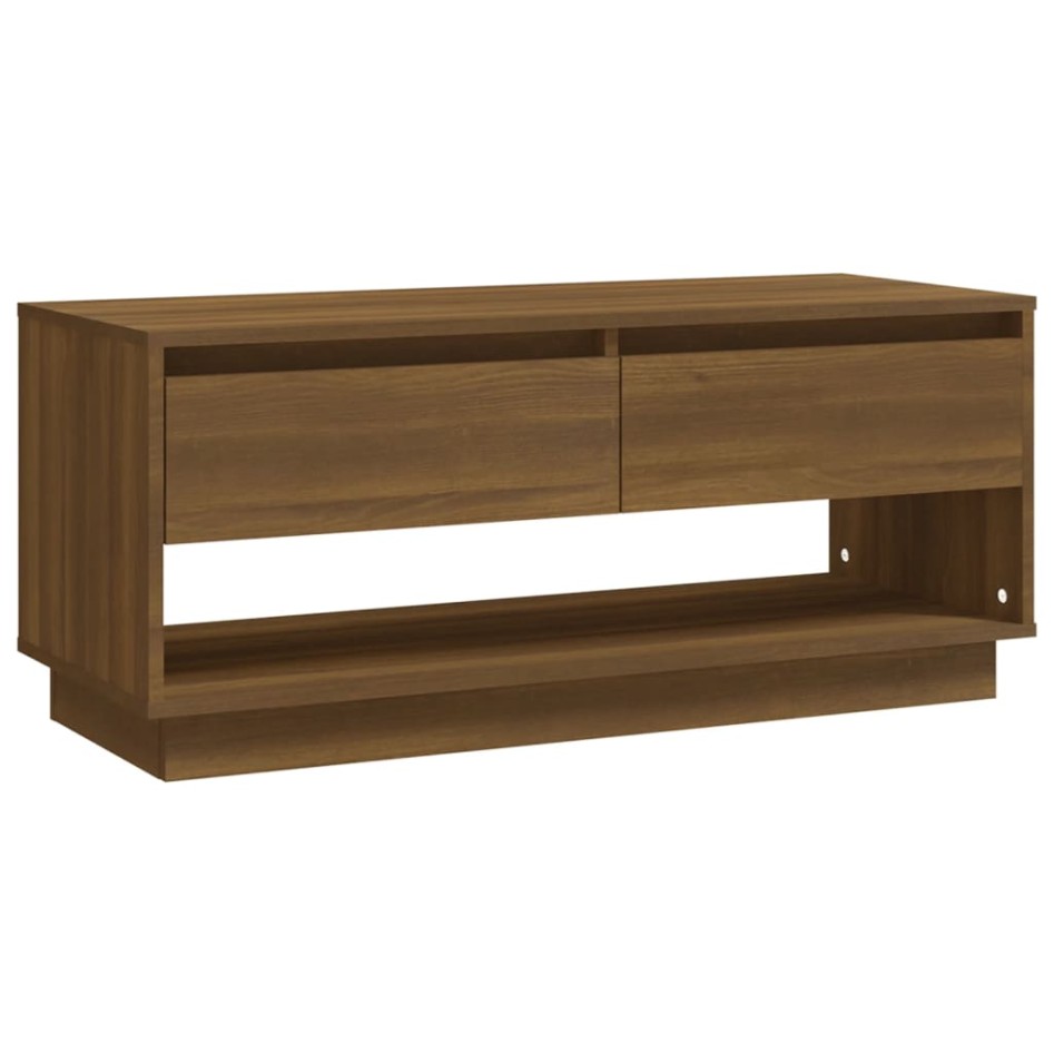Mueble de TV madera de ingeniería marrón roble 102x41x44