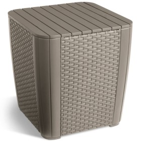 Keter Mesa auxiliar de jardín Luzon mimbre plano color