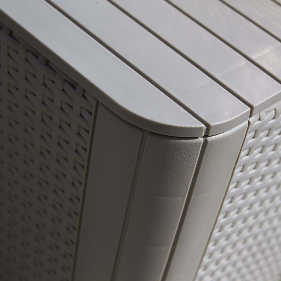 Keter Mesa auxiliar de jardín Luzon mimbre plano color