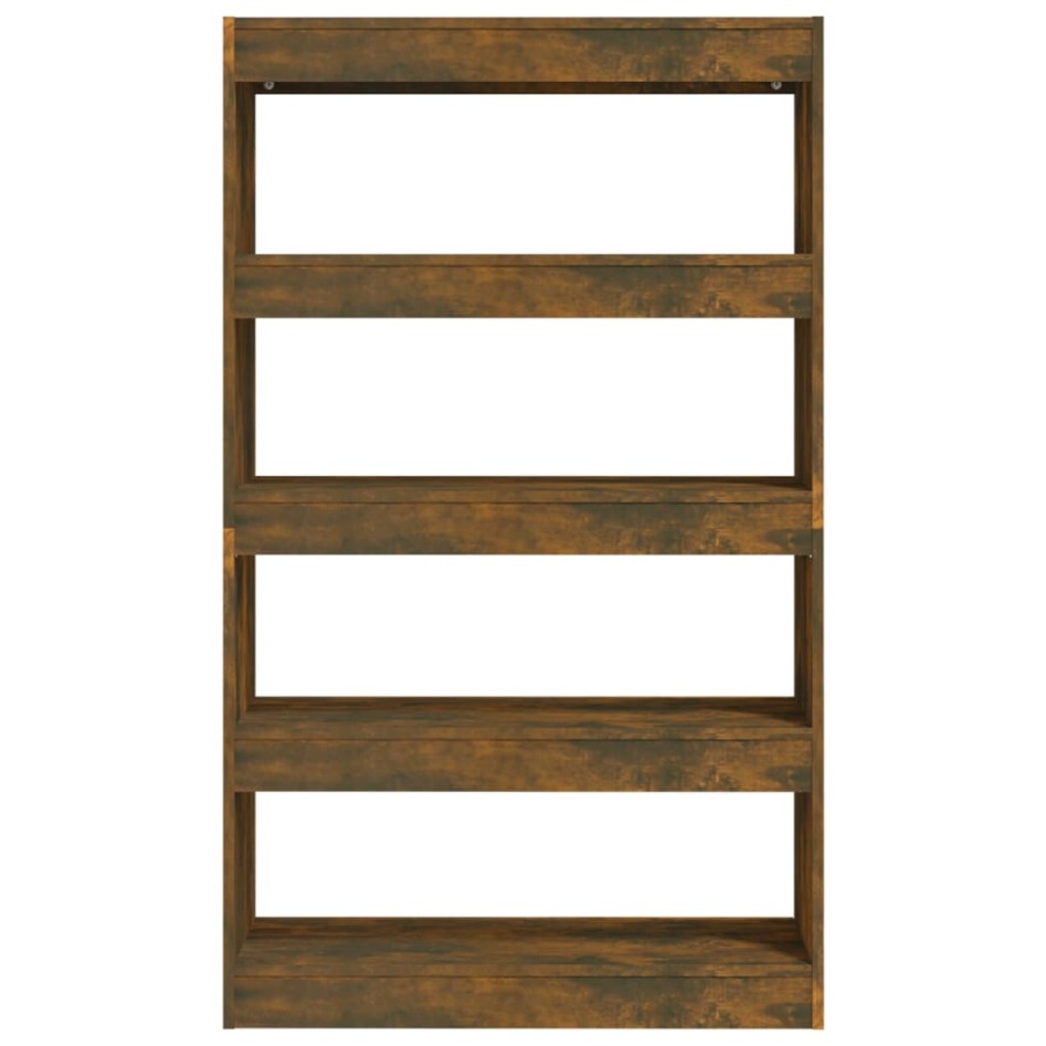 Estantería/divisor madera ingeniería roble ahumado 80x30x135