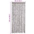 Cortina mosquitera chenilla marrón y beige 90x220