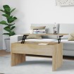 Mesa de centro madera ingeniería roble Sonoma 80x50,5x41,5 cm