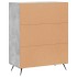 Aparador de madera de ingeniería gris hormigón 69,5x34x90