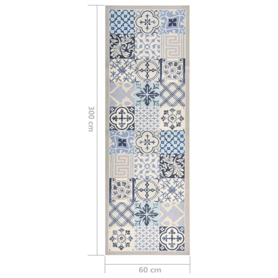 Alfombra de cocina lavable mosaico 60x300