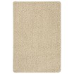 Alfombra peluda antideslizante color crema 140x200 cm
