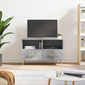 Mueble para TV madera contrachapada gris hormigón 80x36x50