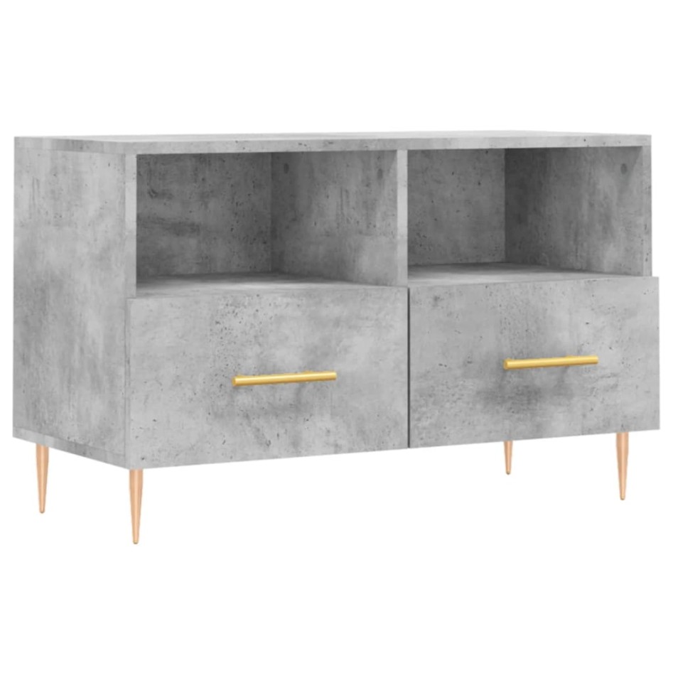 Mueble para TV madera contrachapada gris hormigón 80x36x50