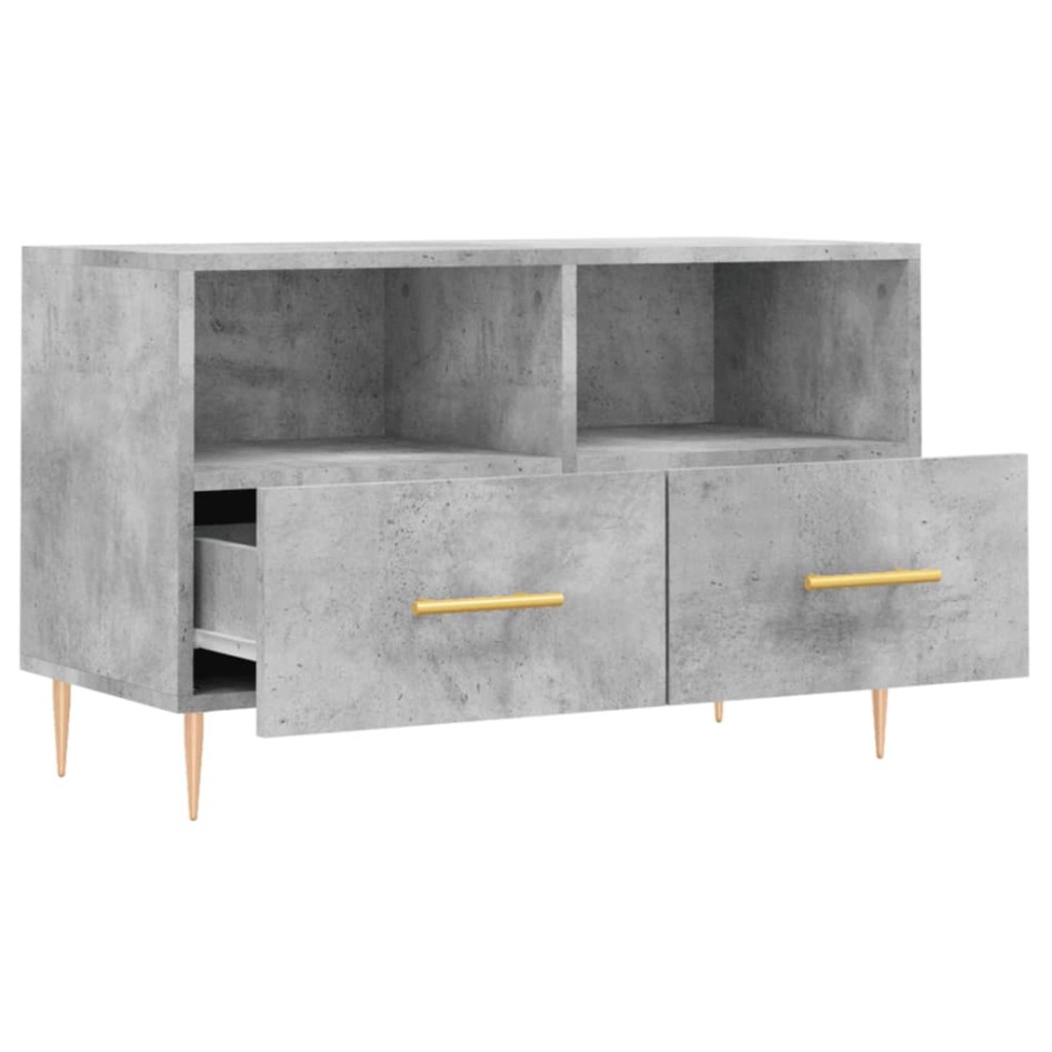 Mueble para TV madera contrachapada gris hormigón 80x36x50