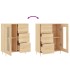 Aparador de madera de ingeniería roble Sonoma 69,5x34x90