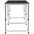 Mesa de camping plegable de aluminio gris 180x60