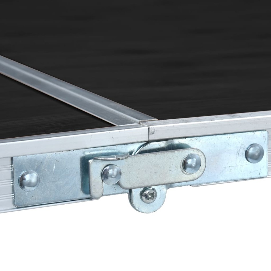 Mesa de camping plegable de aluminio gris 180x60