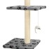 Rascador para gatos con poste de sisal huellas gris 260