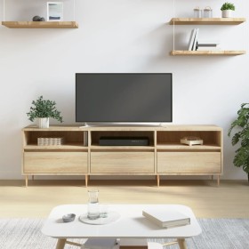 Mueble de TV madera contrachapada roble Sonoma 150x30x44,5