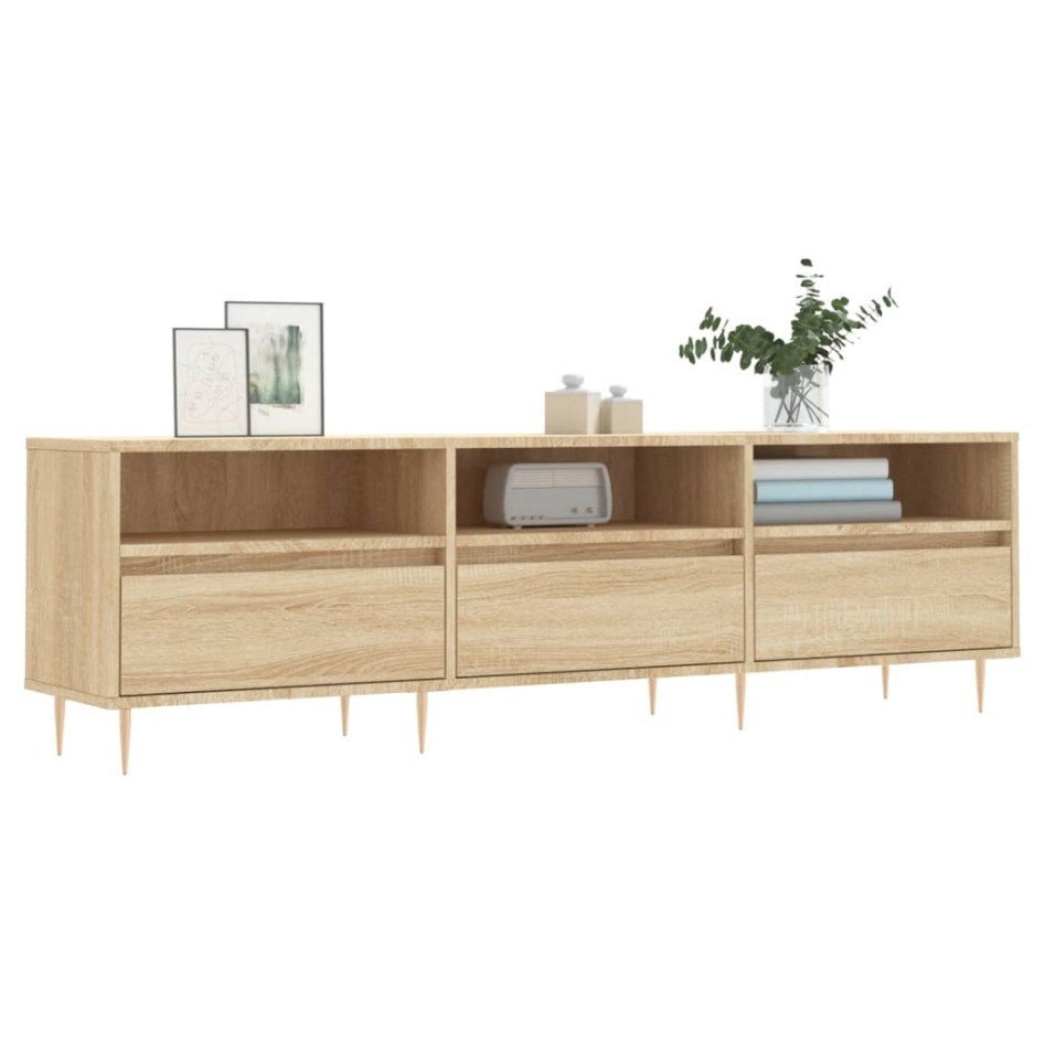 Mueble de TV madera contrachapada roble Sonoma 150x30x44,5