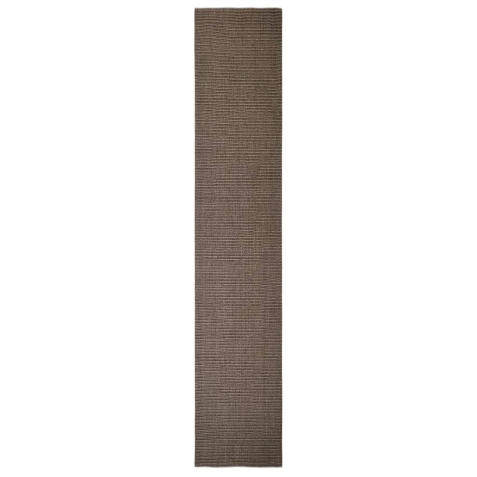 Alfombra de sisal natural marrón 66x350