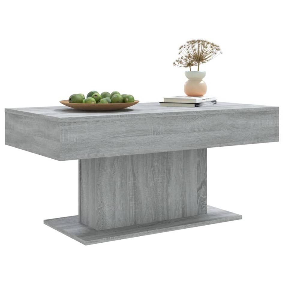 Mesa de centro madera de ingeniería gris Sonoma 96x50x45