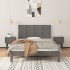 Cabecero de cama de pared madera maciza pino gris 146x3x63