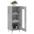 Aparador de madera contrachapada gris hormigón 34,5x34x90