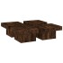 Mesa de centro madera contrachapada roble ahumado 90x90x28