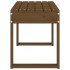 Banco de jardín madera maciza de pino marrón miel 80x38x45