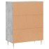 Aparador de madera de ingeniería gris hormigón 69,5x34x90