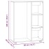 Armario de madera de ingeniería gris hormigón 80x40x110