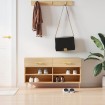 Banco zapatero madera de ingeniería roble Sonoma 102x35x55 cm
