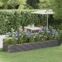 Jardinera arriate acero recubrimiento polvo gris 322x100x36